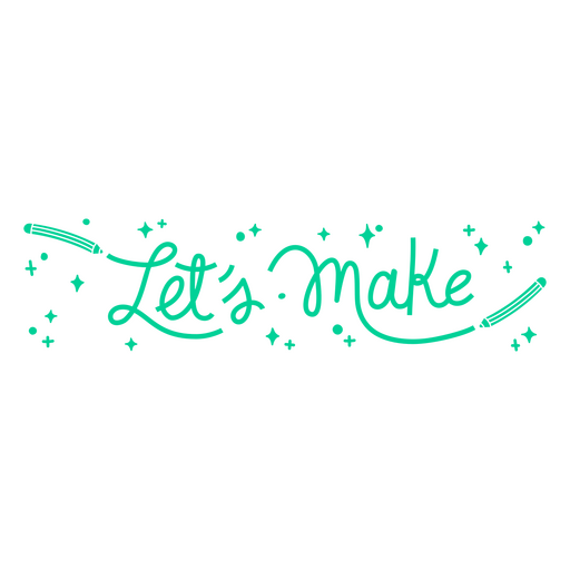 Let's make DIY creativity lettering PNG Design