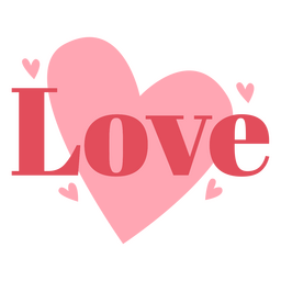 Love quote flat heart Transparent PNG