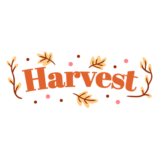 Harvest quote flat PNG Design