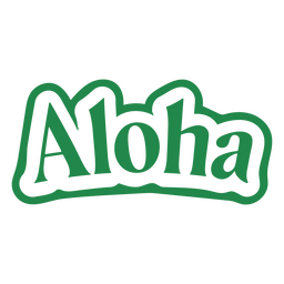 Aloha cut out quote PNG Design Transparent PNG