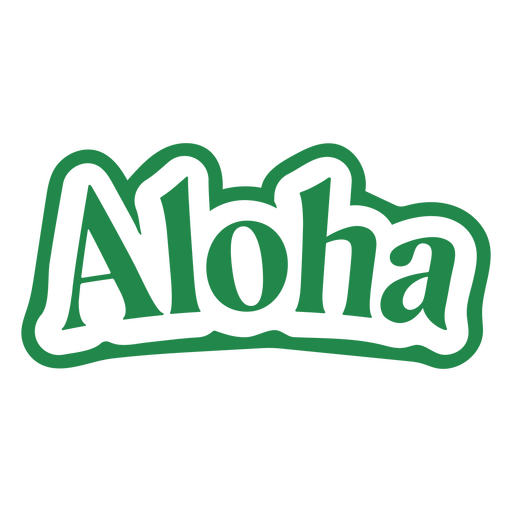 Citação de corte Aloha Desenho PNG