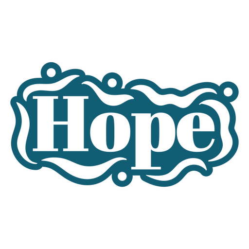 Hope monochromatic quote PNG Design