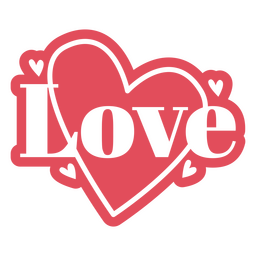 Love quote hearts PNG Design Transparent PNG
