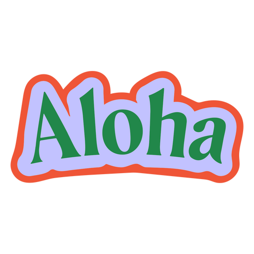 Aloha cota??o plana Desenho PNG