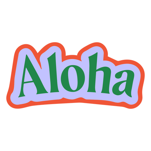 Aloha cotización plana Diseño PNG