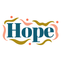 Hoffnung flaches Zitat PNG-Design