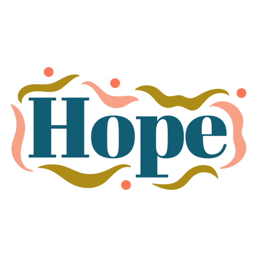 Hope flat quote PNG Design