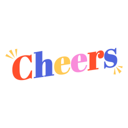 Cheers flat quote PNG Design Transparent PNG