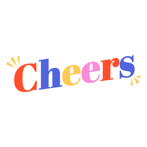 Cheers flat quote PNG Design