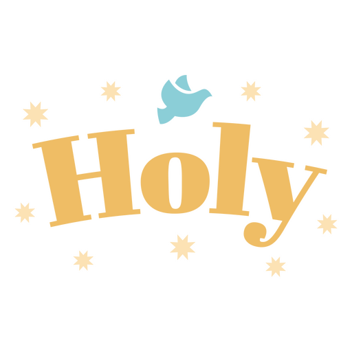 Holy flat quote PNG Design