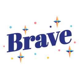 Cita plana valiente Diseño PNG