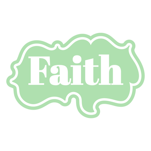 Einfarbiges Zitat des Glaubens PNG-Design