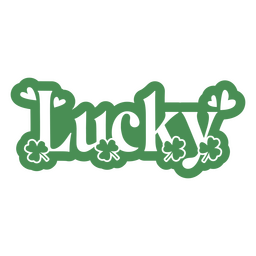 Lucky shamrocks quote PNG Design Transparent PNG