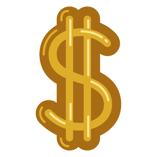 Dollar sign money icon PNG Design