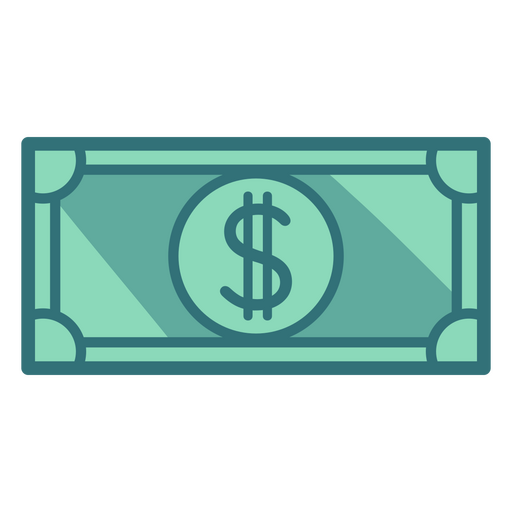 Dollar-Zeichen-Schein-Geld-Symbol PNG-Design