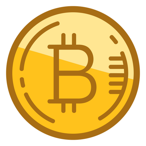 Ícone de dinheiro de moeda de sinal Bitcoin Desenho PNG