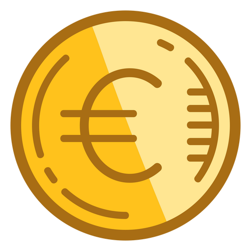 ?cone de dinheiro de moeda de sinal de euro Desenho PNG