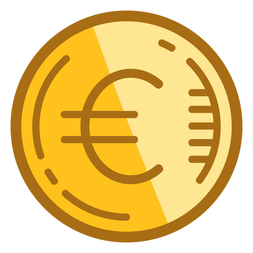 Euro-Zeichen-Münzen-Geld-Symbol PNG-Design