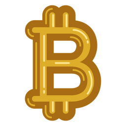 Bitcoin sign money icon PNG Design