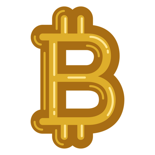 Icono de dinero de signo de Bitcoin Diseño PNG