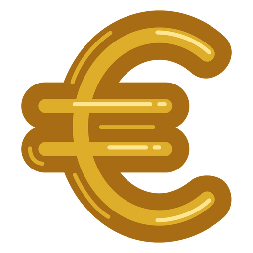 Euro sign money icon PNG Design