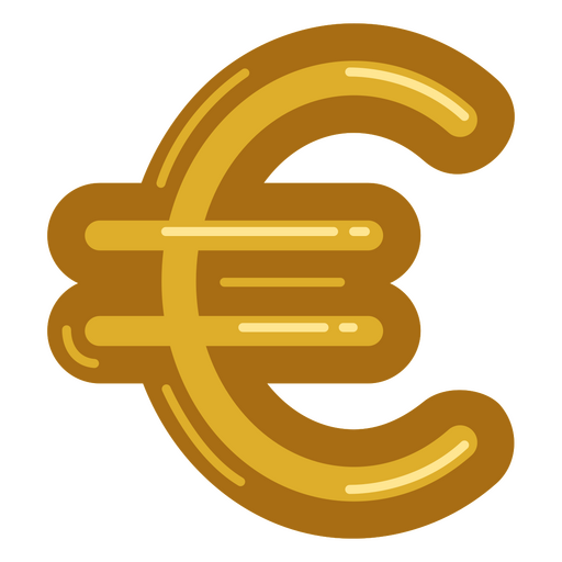 ícone de dinheiro de sinal de euro Desenho PNG