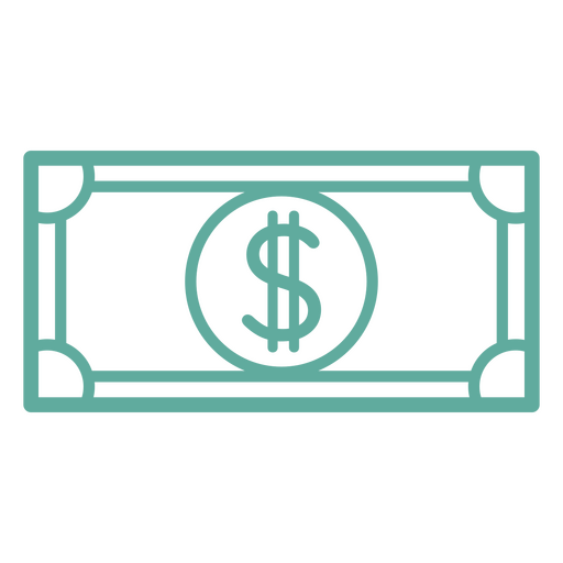 Dollar sign simple bill money icon PNG Design