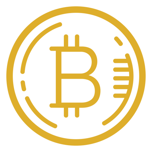 Bitcoin sign simple coin money icon PNG Design