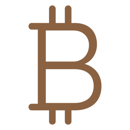 Bitcoin signo icono de dinero simple Diseño PNG