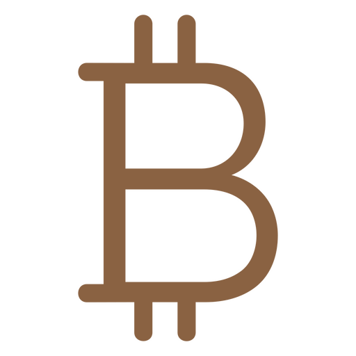 Ícone de dinheiro simples de sinal Bitcoin Desenho PNG