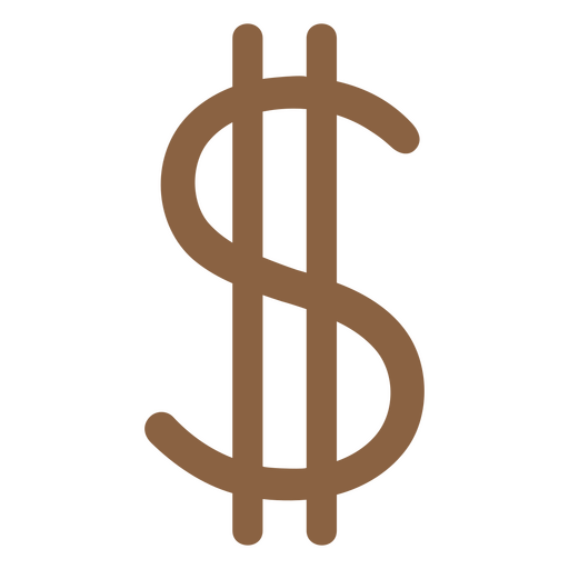 Icono de dinero simple de signo de d?lar Diseño PNG