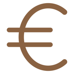 Euro sign simple money icon PNG Design Transparent PNG