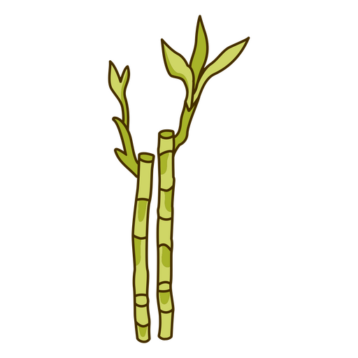 Colored bamboo canes icon PNG Design