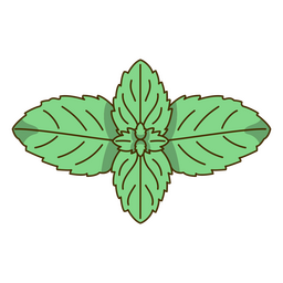Colored peppermint leaves PNG Design