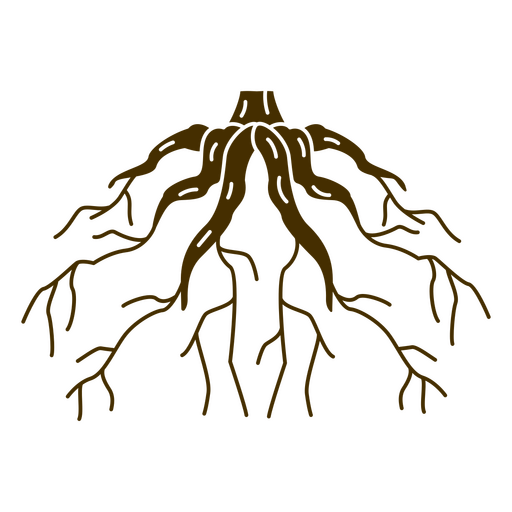 Tree roots cutout PNG Design
