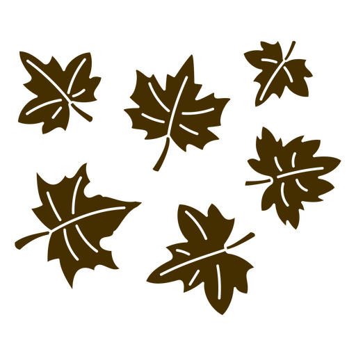 Flying autumn leaves PNG Design
