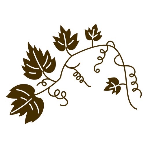 Ivy leaves branch cutout PNG Design