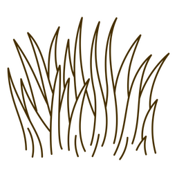 Diseño de trazo de hojas de hierba Diseño PNG