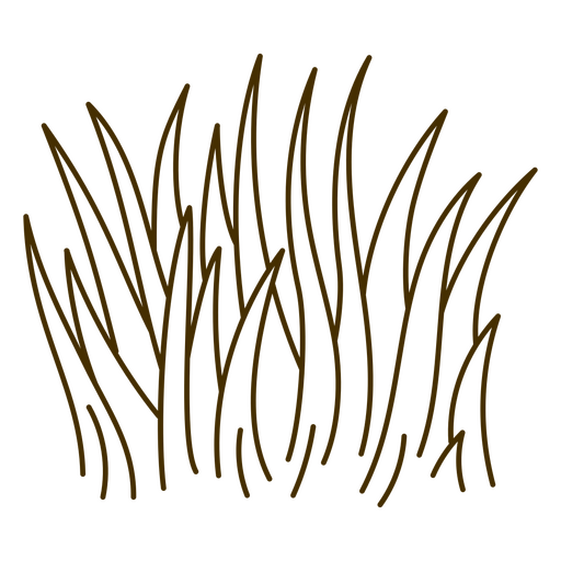 Design de traçado de folhas de grama Desenho PNG