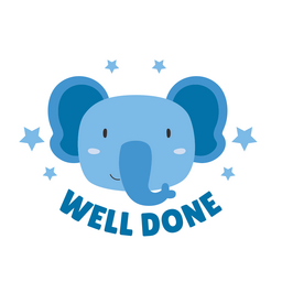 Well done motivational quote badge PNG Design