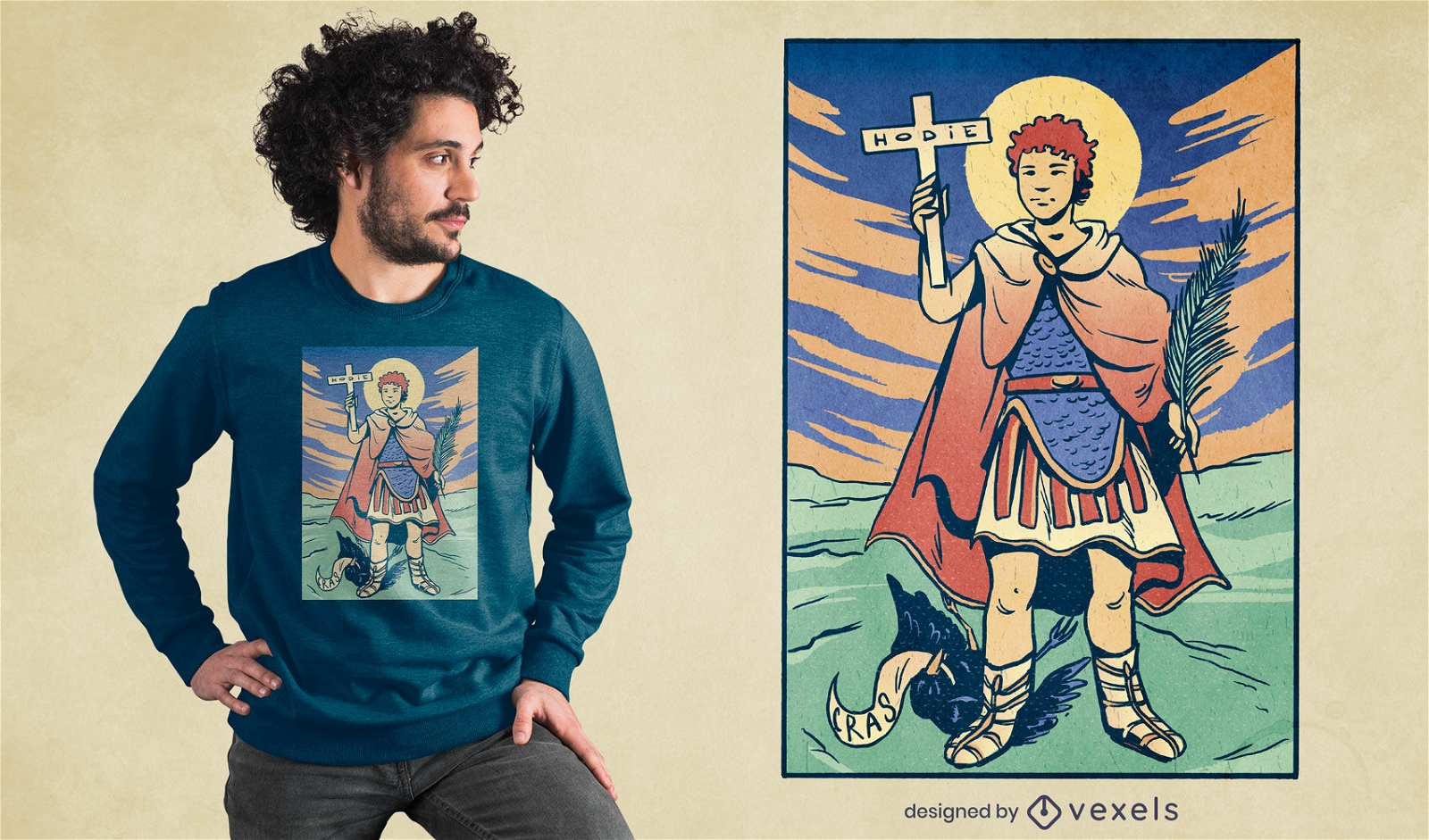 Roman Centurion Katholischer Heiliger T-Shirt-Design