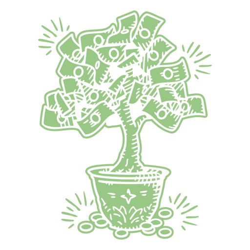 Money tree business icon PNG Design