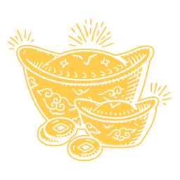 Icono de negocio de monedas de barco de dinero Diseño PNG