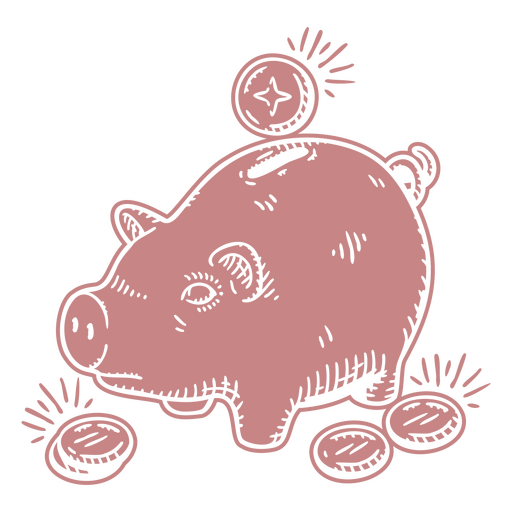Money piggy bank business icon