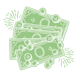 Ícone de negócios de contas e moedas de dinheiro Desenho PNG