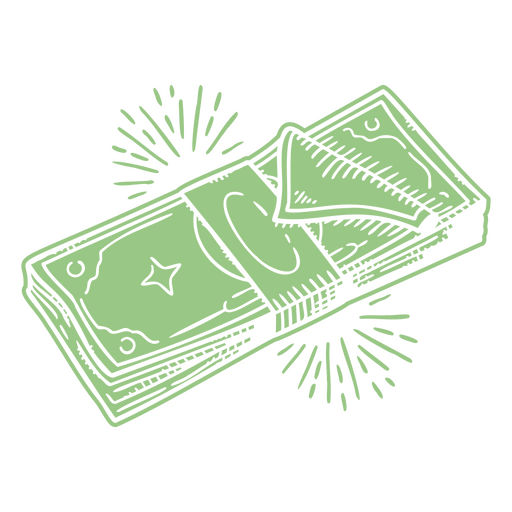 Icono de negocio de billetes de dinero Diseño PNG