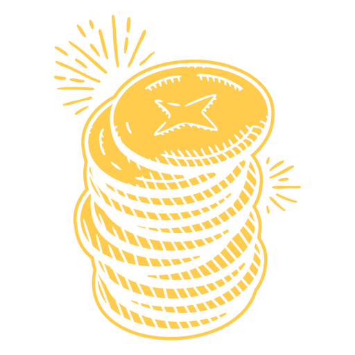 Symbol für das Geschäft mit Geldmünzen PNG-Design