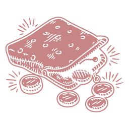 Icono de negocio de monedero de dinero Diseño PNG
