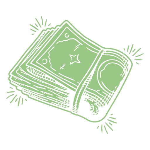 Money folded bills finances icon PNG Design