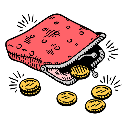 Money coin purse business finances icon PNG Design